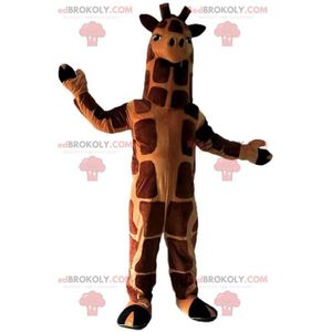 DÉGUISEMENT - PANOPLIE Mascotte de girafe marron et orange géante, animal