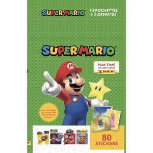 CARTE A COLLECTIONNER Stickers Super Mario - PANINI - Collection de 368 stickers avec Luigi, Yoshi, Peach, Waluigi, Bowser, Bowser Jr.