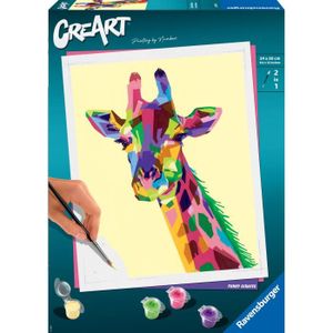 JEU DE PEINTURE CreArt Girafe 24x30 cm - Peinture par numéros – Dè