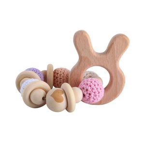 Baby Toys Montessori Jouet pour bébé Hochet en bois à rouler 