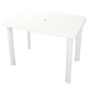 TABLE DE JARDIN  Table de jardin Blanc 101 x 68 x 72 cm Plastique