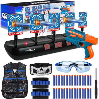 Cible pour Nerf,Cible D'effet Sonore et Intelligent à Automatique pour Les Pistolets Nerf N-Strike Elite/Mega/Rival jouets pour 5 6 7 8 9 10 11 12 ans enfants garçons cadeaux d'anniversaire Paques Cible pour Nerf,Cible D'effet Sonore et Intelligent à Automatique pour Les Pistolets Nerf N-Strike Elite/Mega/Rival jouets pour 5 6 7 8 9 10 11 12 ans enfants garçons cadeaux d'anniversaire Paques