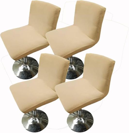 Housses Tabouret De Bar Lot De 6 - Universelles 28-45cm - Polyester Élasthanne - Protection Et Déco - #19
