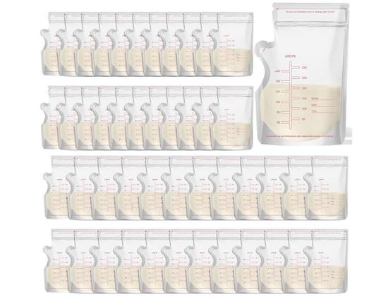 100 Sachets De Conservation Pour Lait Maternel – 200ml, étanches, Avec Double Fermeture Et Espace Date