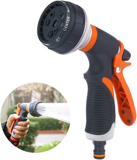 Pistolet D'Arrosage, Pulvérisateur De Jardin, 8 Modes D'Arrosage