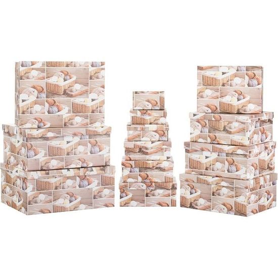 Belle Vous Lot de 14 Boite Cadeaux Noel en Carton Kraft - 3 Tailles, 14 Motifs avec 80 Belle Vous Lot de 14 Boite Cadeaux Noel en Carton Kraft - 3 Tailles, 14 Motifs avec 80