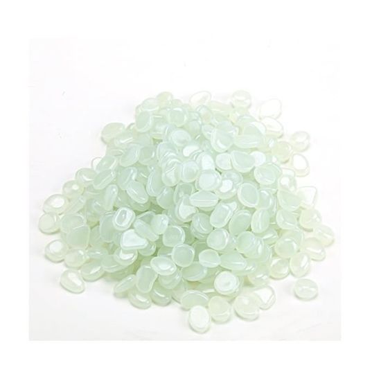 300 Galets Blancs Décoratifs Luminescents – Diamètre ~1 Cm, Pour Jardin, Aquarium, Décoration Extérieure