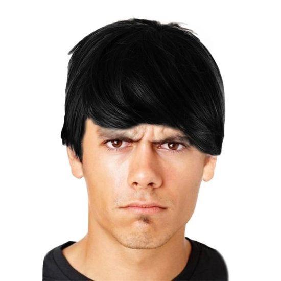 Cheveux Courts Pour Hommes Cheveux Pour Hommes Européens Et Américains Beau Moelleux Réaliste Cheveux Courts Et Raides Noirs