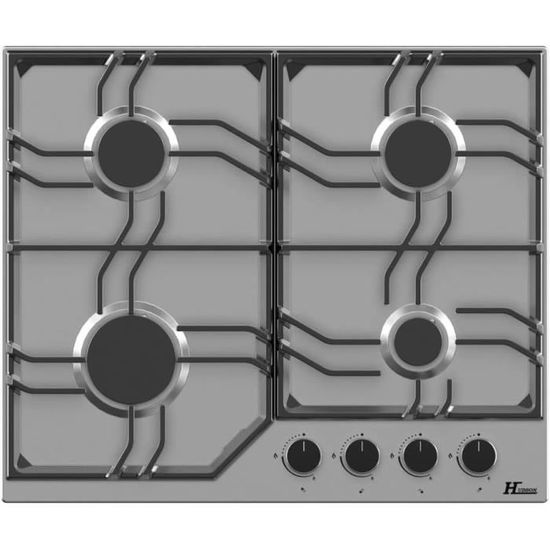 Plaque de cuisson gaz HUDSON - 5 feux - 70cm - HTGBF 5I - Inox - Cdiscount  Electroménager