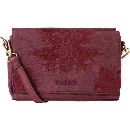DESIGUAL Borsa Donna Bronzo Effetto Metallizzato | Tracolla Con Manici Intercambiabili, Chiusura Cerniera, Borse Alla Moda