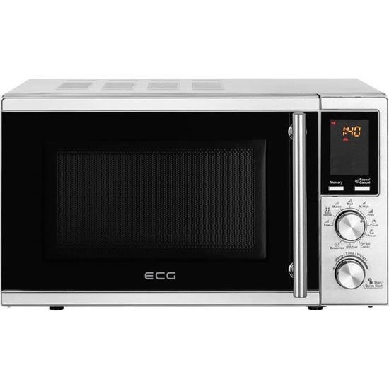 Micro-ondes ECG 17 Litres Blanc - 700W, Plateau Tournant 24.5 Cm, Minuterie 30 Min, Dégivrage - 8