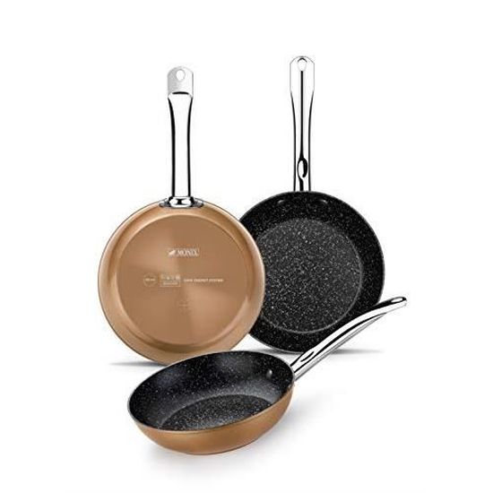 Pan De Titane, Poêles Profonde Antiadhésive Avec Couvercle, Résistante