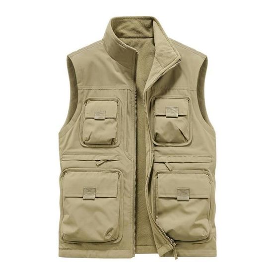 Gilet De Pêche Simms Homme – Taille M – Bleu Camouflage Storm – Doublure Polaire – Multi Poches