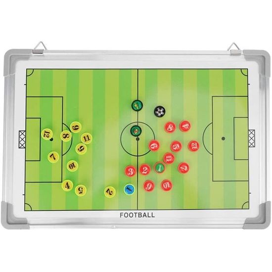 Tableau Tactique Football SAVITA - Planche Effaçable Double Face Avec Marqueurs