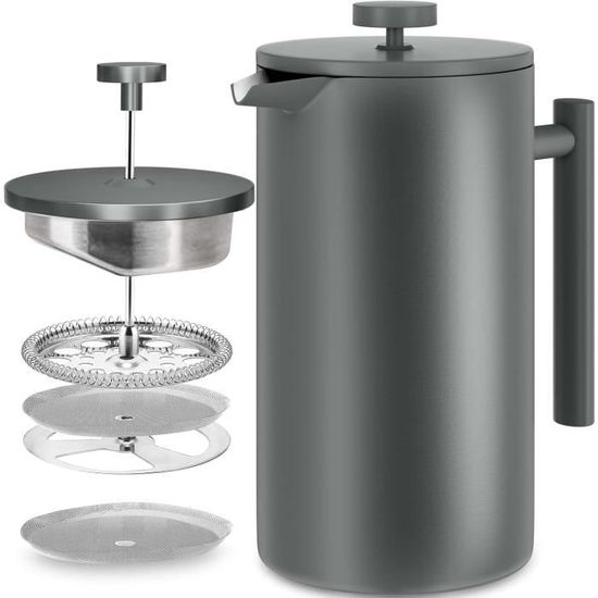 Kit De 4 Filtres Rechange Pour Cafetière à Piston - Acier Inoxydable, Compatible 1000 Ml