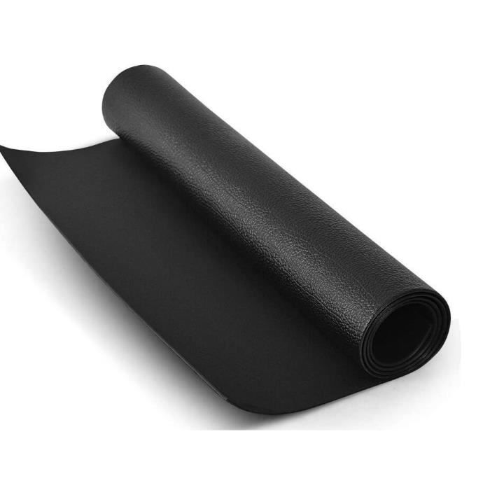 GYMAX Tapis de Protection de Sol, Tapis Multifonctionnel d'Equipement de Sport en PVC, Antidérapant et Résistant aux Chocs, Noir