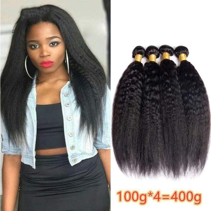 Tissage en lot brésilien 100% naturel Remy Hair Extension De Cheveux Humains(30“ 30” 30“ 30”)