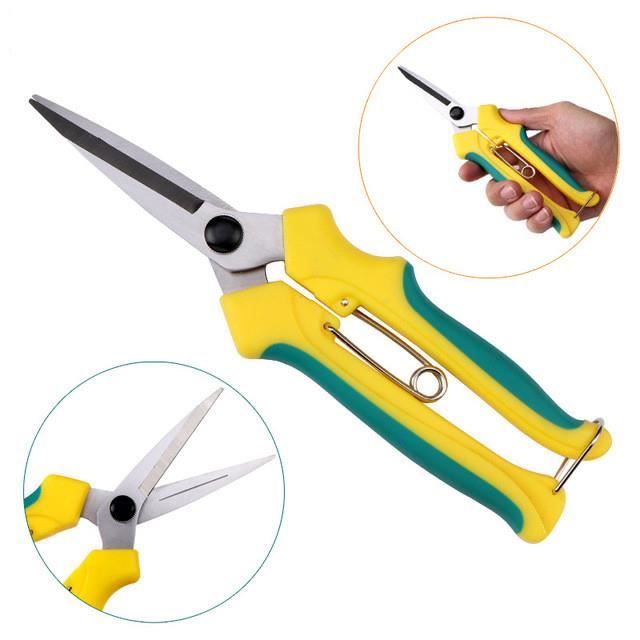 1pcs Sécateur Jardinage Main Sécateur Ciseaux de Coupe en Acier Inoxydable avec /Jaune