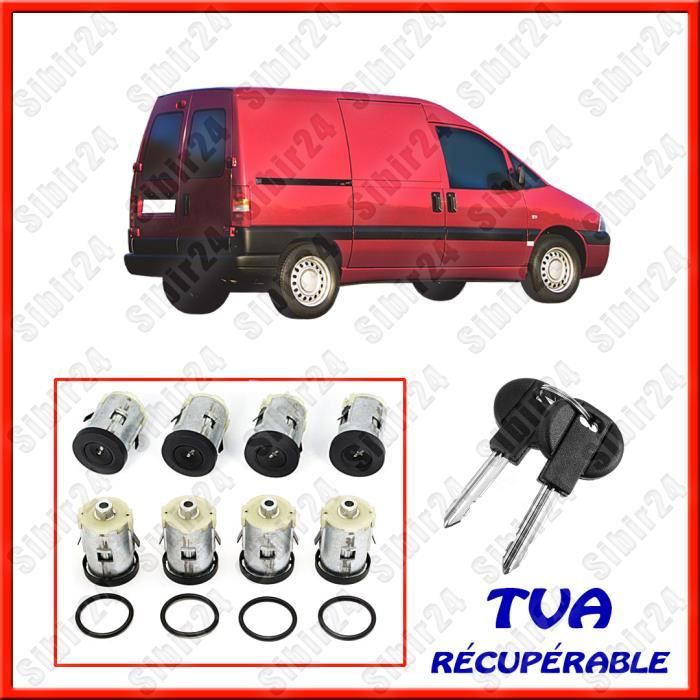 KIT COMPLET / BARILLET SERRURE BARILLETS SERRURES DE PORTE COMPATIBLE CITROEN JUMPY PEUGEOT /EXPERT / SCUDO / EVASION / 806
