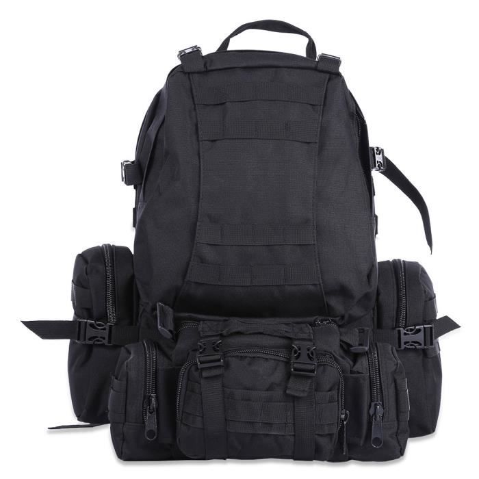 50L Sac à Dos Militaire Tactique Molle Grande Capacité Sac de Multifonction pour Voyage Camping Randonnée Trekking Cyclisme