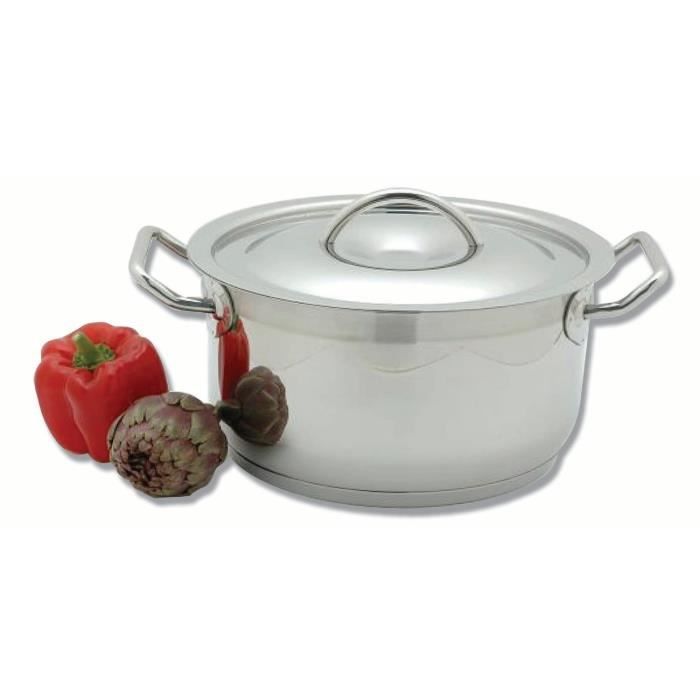 MARMITE + COUVERCLE INOX PRO 20