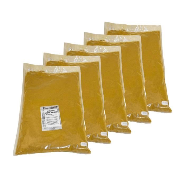 Bontout - Lot 5x Ras el hanout jaune - Sachet 1kg