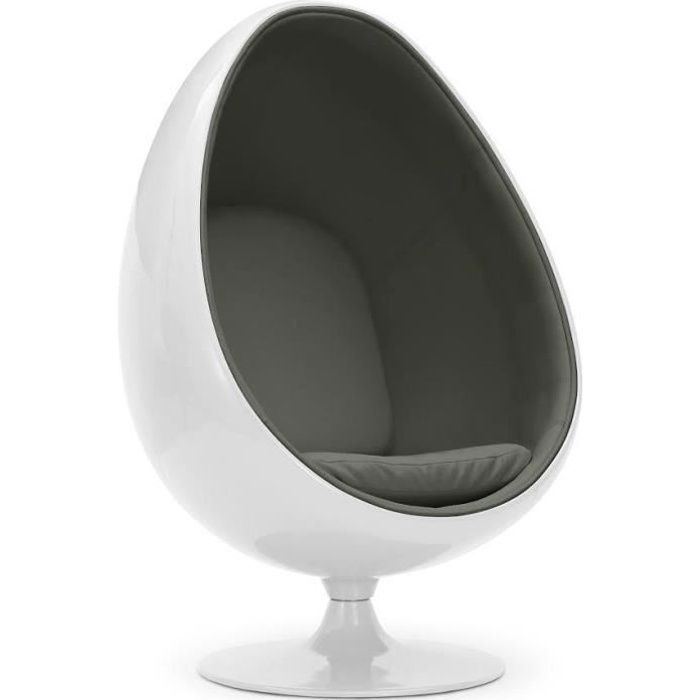 Fauteuil OEUF & EGG Blanc & Gris