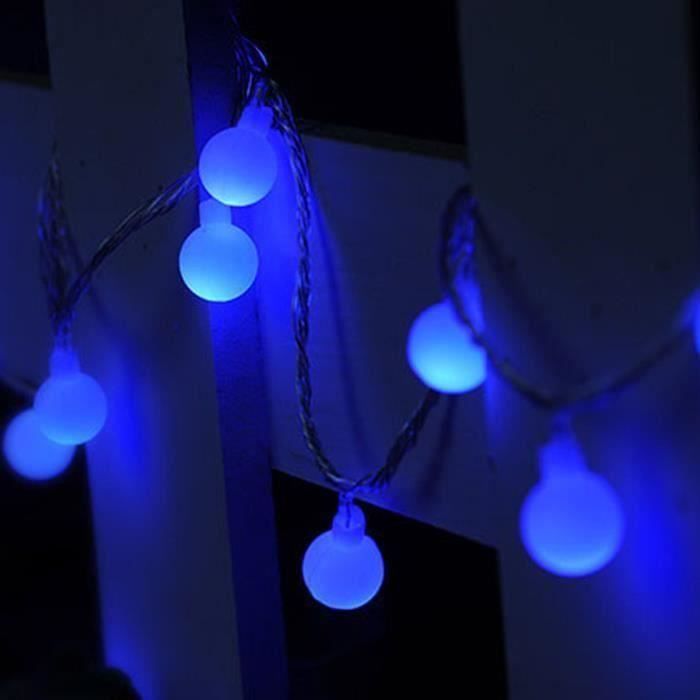 JIE 10M 100 LED Guirlande Lumineuse 220V PRISE EU Noël Décoration Chambre Partie Forme Ballon bleu