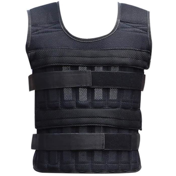 Gilets lestés pour homme, 20 kg, poids réglable, poids de charge, gilet d'entraînement de boxe (plaques d'acier non incluses) A173