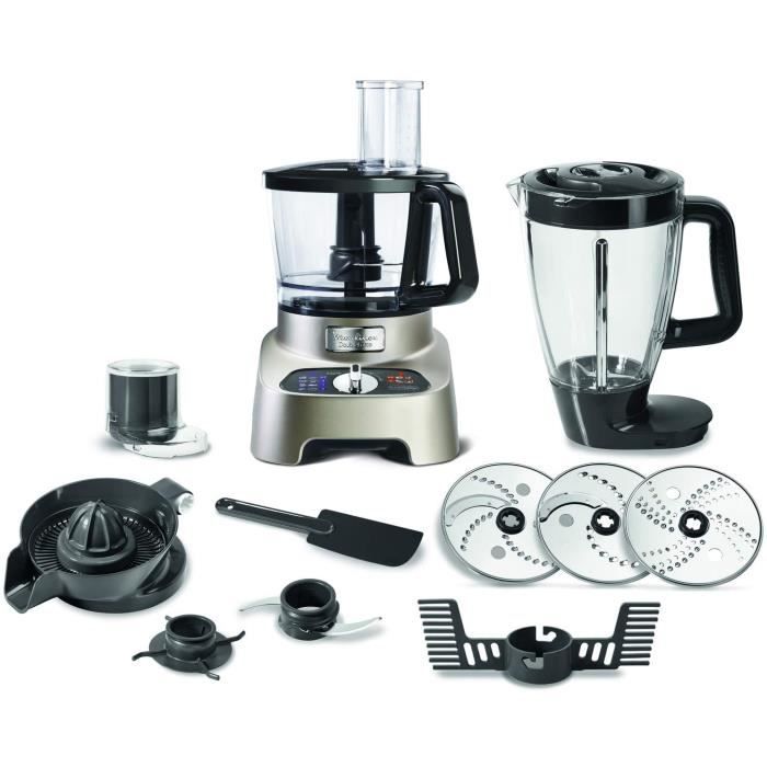Moulinex FP824H10 Robot Multifonction Double Force avec 10 Accessoires pour 31 Fonctions