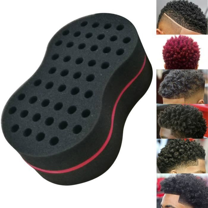 Afro Curl Brosse 2 en 1 Double Side Twist Brosse éponge outil de coiffage 19*11.5*6.5cm
