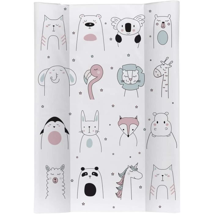 Matelas à langer Rotho Babydesign Matelas à Langer avec Cales Happy Faces, À partir de 0 mois, TOP, 70 x 50, Multicolore 152694