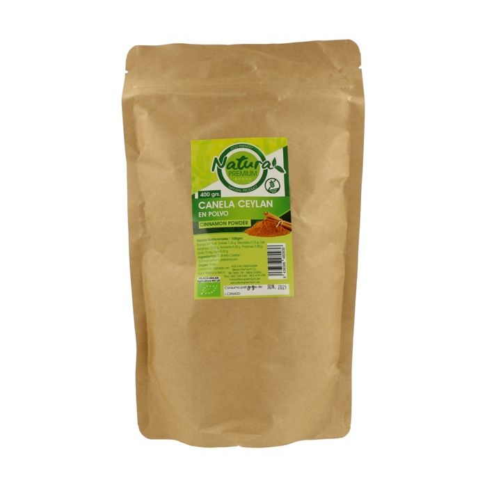 Stevia Premium+Cannelle de Ceylan en poudre 400 g de poudre