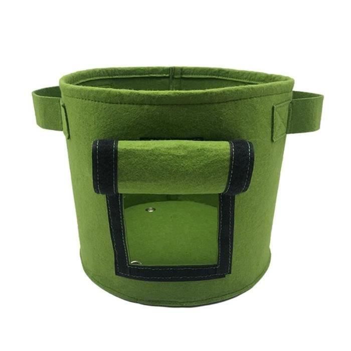 Tissu mauvaises herbes cultiver sac feutre plante sac Pot de fleur Vertical potager fournitures jardinage pomme - Type 23x26 Green