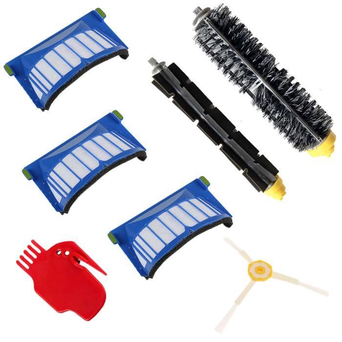 Oomom 7 Pcs Kit de Remplacement Aspirateur Accesoire pour iRobot Roomba 600 Serie Filtres et Brosse