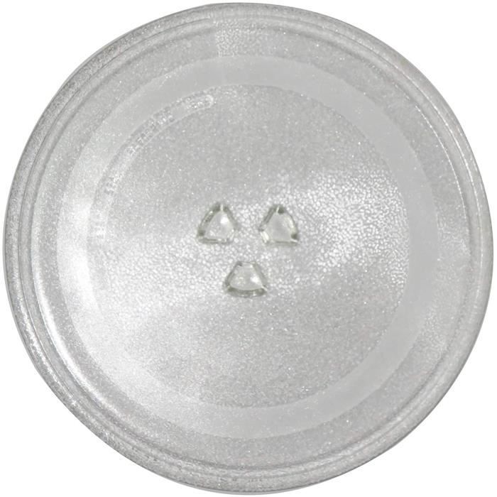 MICRO ONDES Plateau en verre de rechange pour micro-ondes, diamètre de 31,5 cm, résistant à la chaleur et48