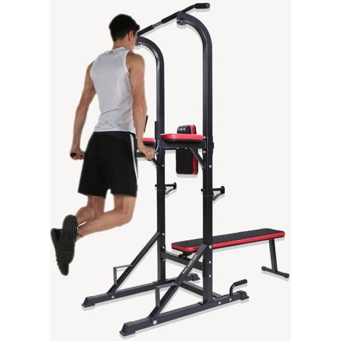 ISE Chaise Romaine Station Traction dips Multifonctions Barre de Traction dips Banc de Musculation