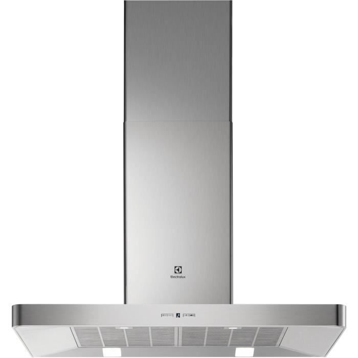 Hotte décorative murale ELECTROLUX EFB90463OX - Inox - Hotte pilotée par la table - Fonction breeze - Classe énergétique A