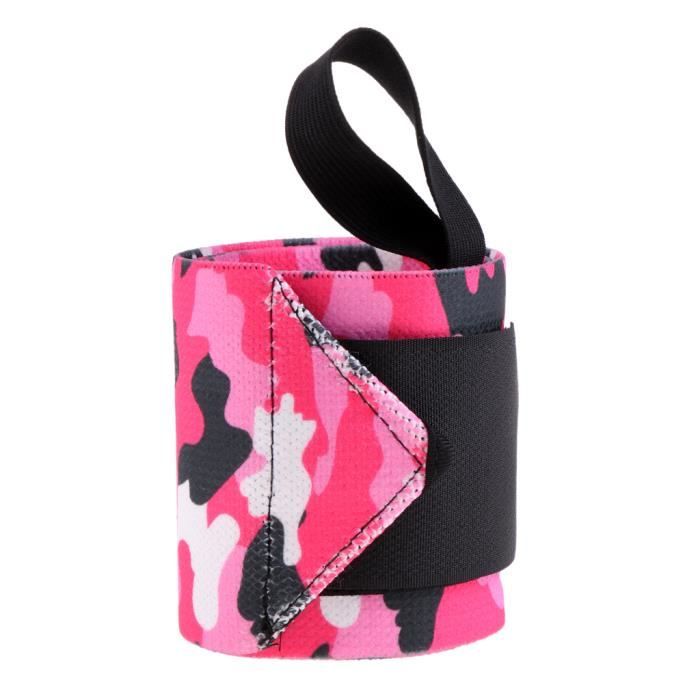Protecteur De Poignet Support Poignet Bande Protection de Poignet Idéal pour Halterophilie Musculation Sport Rose Droite