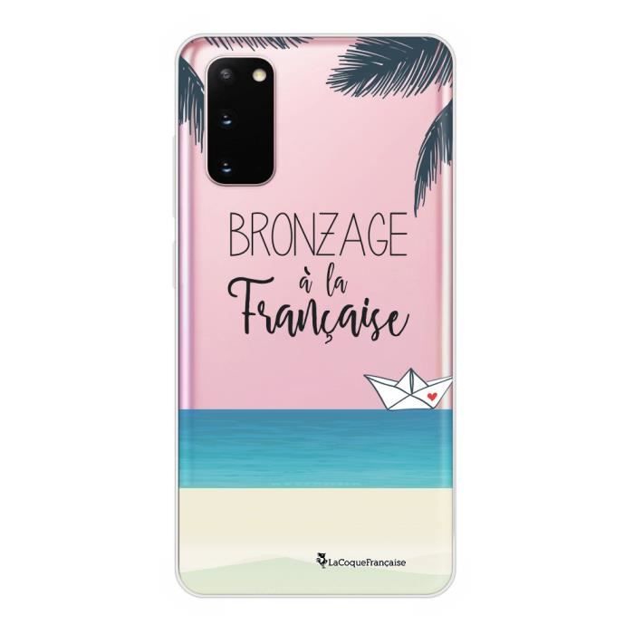 Coque Samsung Galaxy S20 360 intégrale transparente Bronzage à la française Ecriture Tendance Design La Coque Francaise