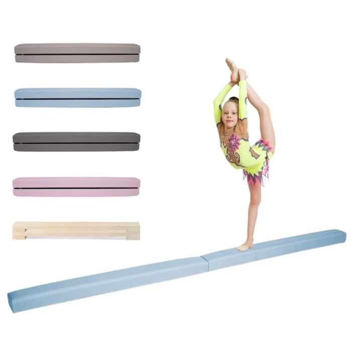 MAMOI Poutre d'équilibre pliante pour enfants (207 cm), Poutre de gymnastique en hauteur anti-dérapant pour enfants, Bleu