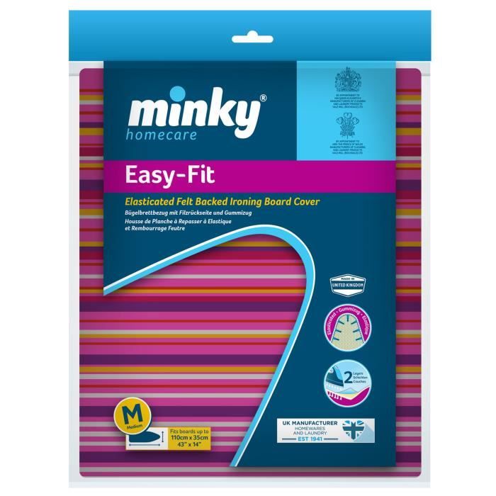 MINKY Housse de table à repasser easy-fit 110x35 cm