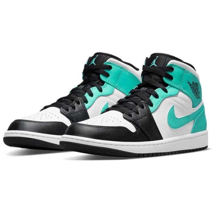 Airs Jordans 1 Mid“Island Green”Chaussure de Sport AJ 1 Pas Cher pour Homme Femme Vert
