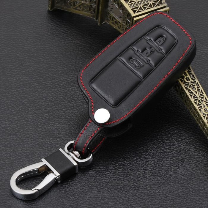 télécommande en cuir voiture clé Fob housse de protection coque support de peau protéger pour Toyota Prado CHR C HR QK82474116