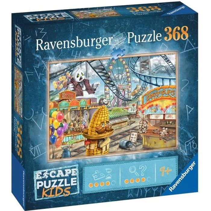 Escape puzzle Kids - Le parc d'attractions - Ravensburger - Puzzle Escape Game 368 pièces - Dès 9 ans