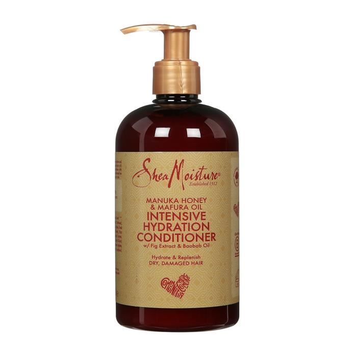 Shea Moisture Après-shampooing Femme Hydratation intense au Miel de Manuka et huile de Mafura nourrit et assouplit les cheveux 384ml