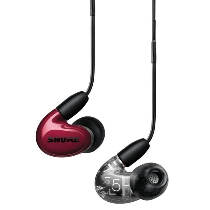Shure AONIC 5 Ecouteurs Sound Isolating filaires - Rouge
