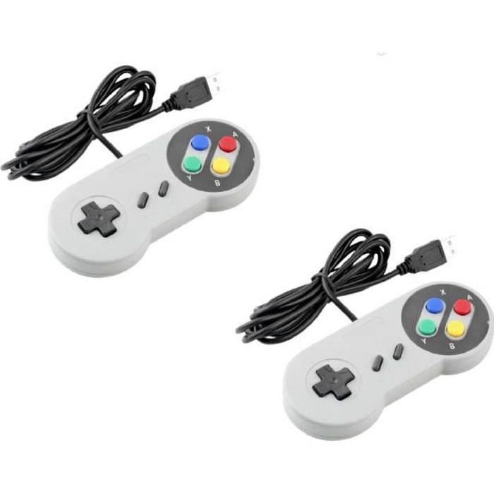 2 X Manette SNES (Super Nes) contrôleur pour PC MAC via USB