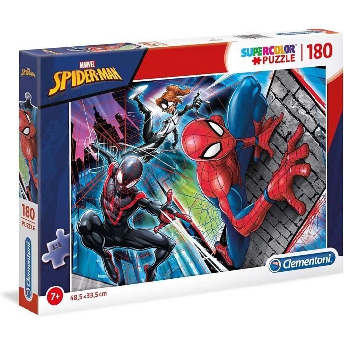 Clementoni- Supercolor Collection-Spider-Man-180 pièces
