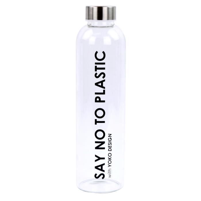 Bouteille en verre YOKO DESIGN 750 ml Say No To Plastic